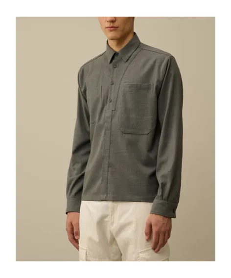 Long-Sleeved Wool Shirt