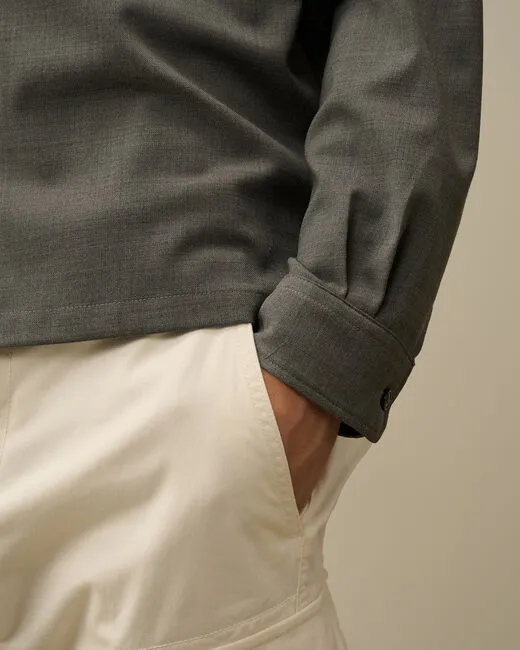 Long-Sleeved Wool Shirt