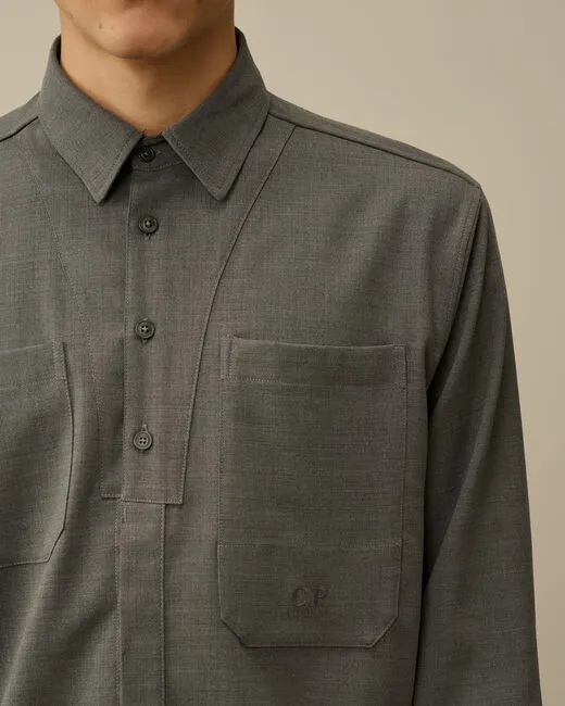 Long-Sleeved Wool Shirt