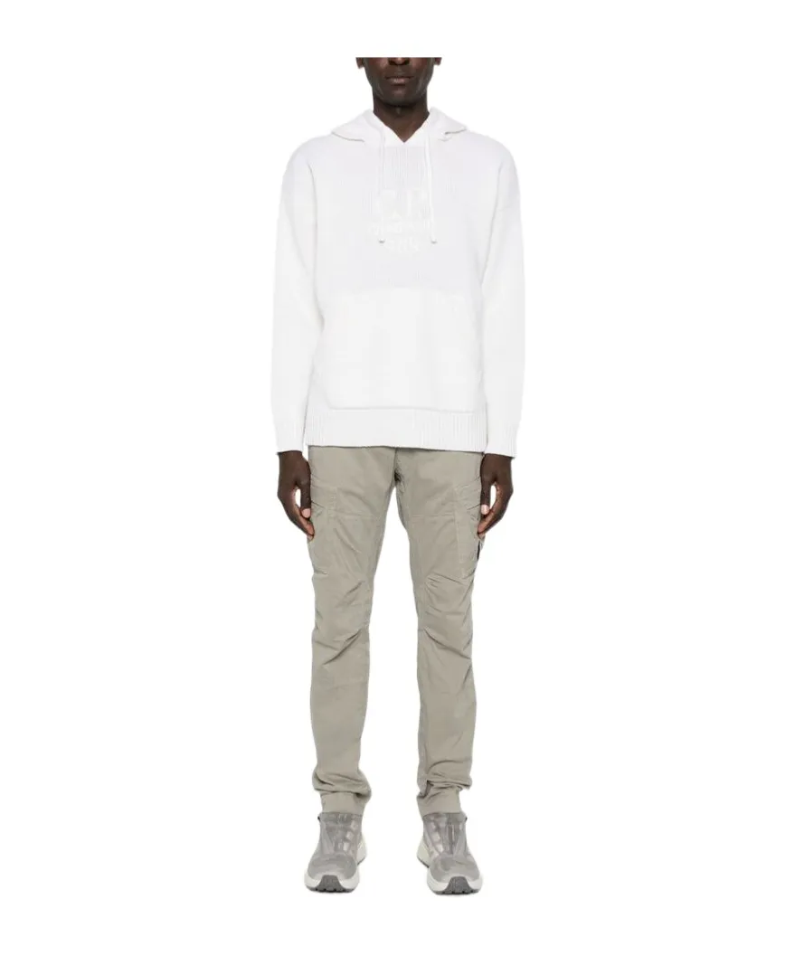 Logo-Embroidered Knitted Hoodie