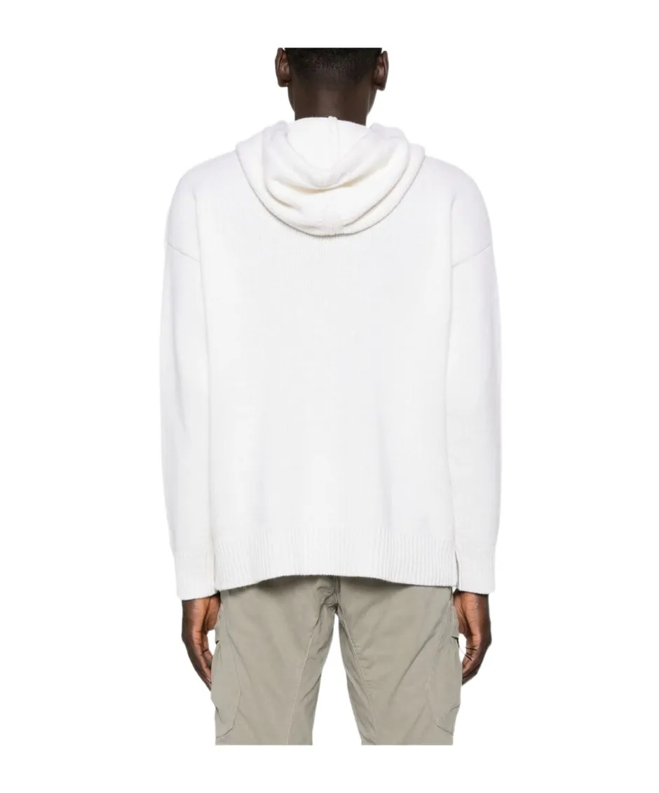 Logo-Embroidered Knitted Hoodie