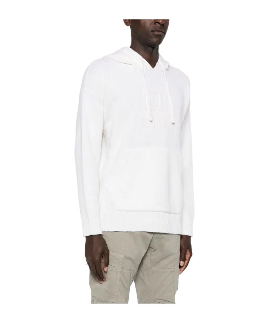 Logo-Embroidered Knitted Hoodie