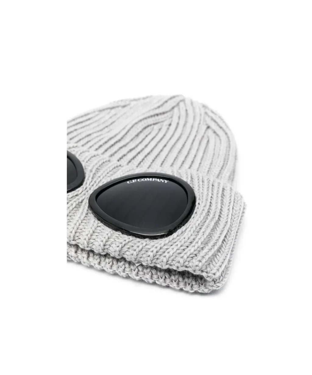 Goggle Detailed Turn-Up Hem Beanie