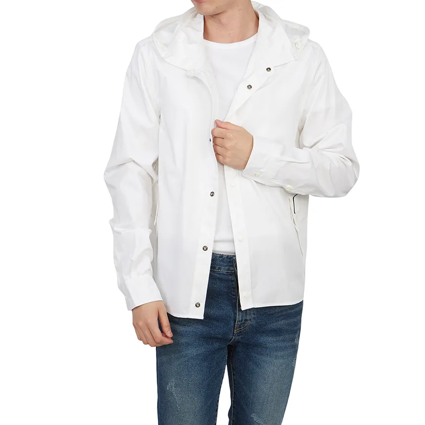 Long-Sleeved Hooded Shirt