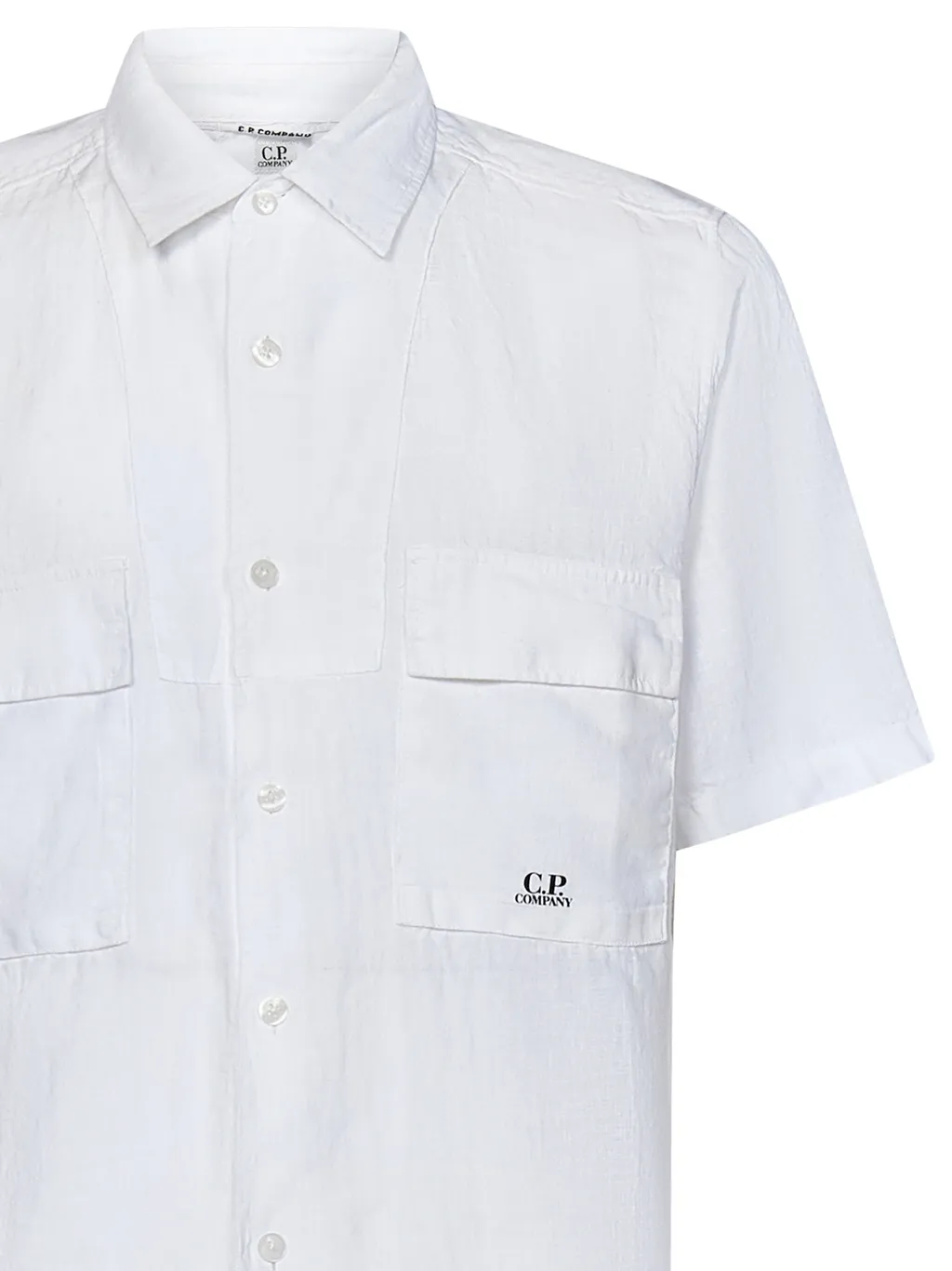 Logo-Print Linen Shirt