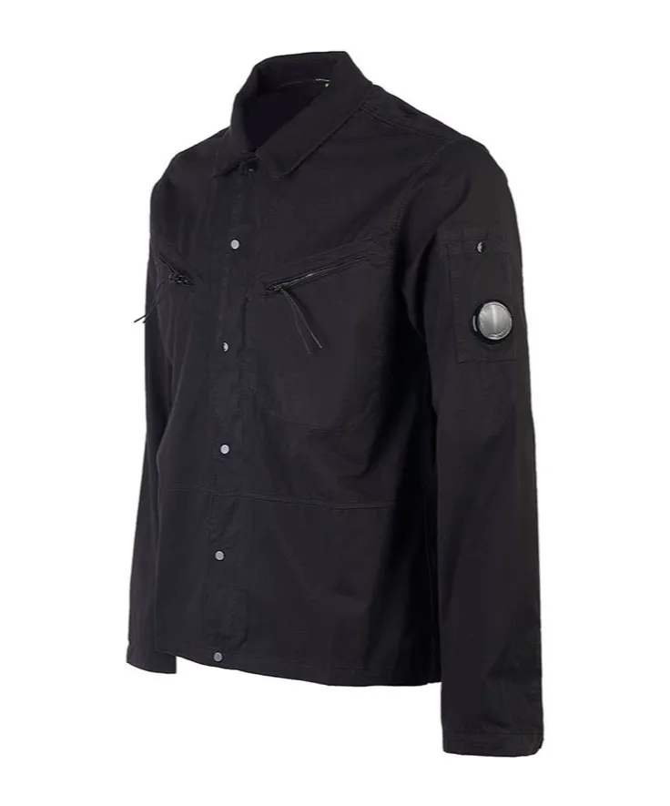 Lens-Detail Press-Stud Shirt