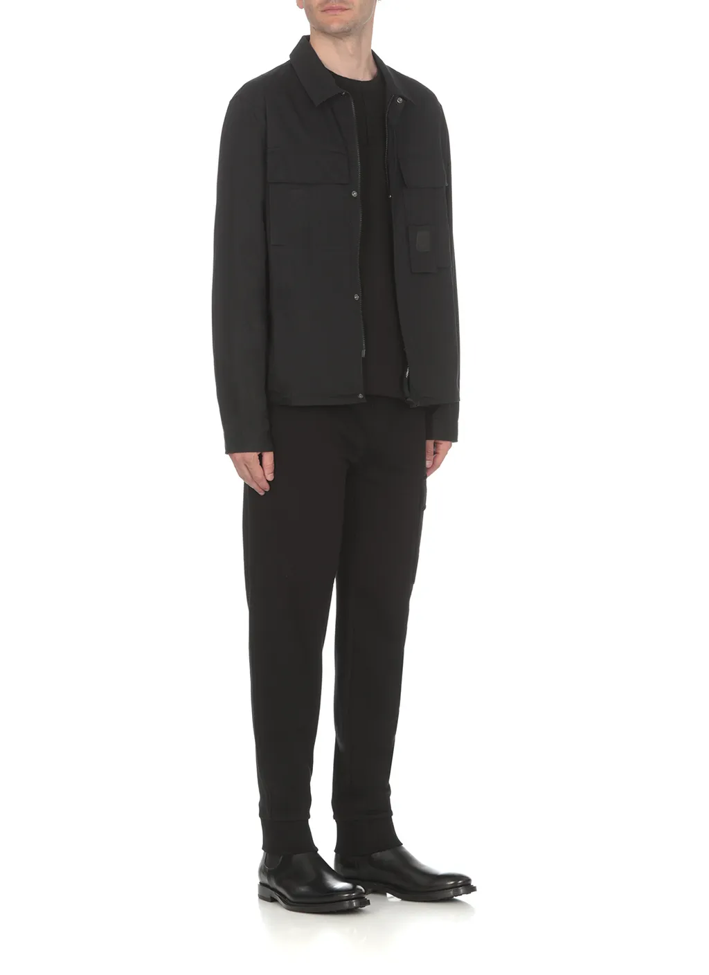 Zip-Up Cotton Shirt