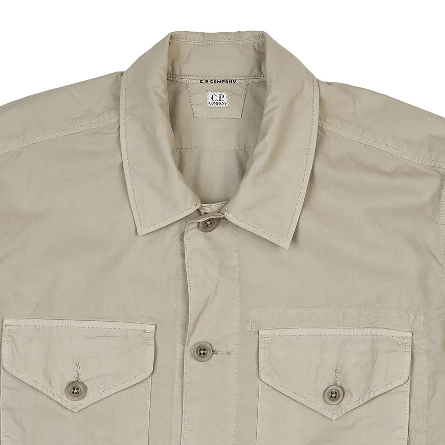 Lens-Detail Cotton Shirt