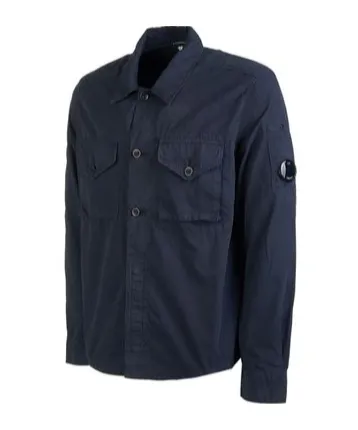 Lens-Detail Cotton Shirt