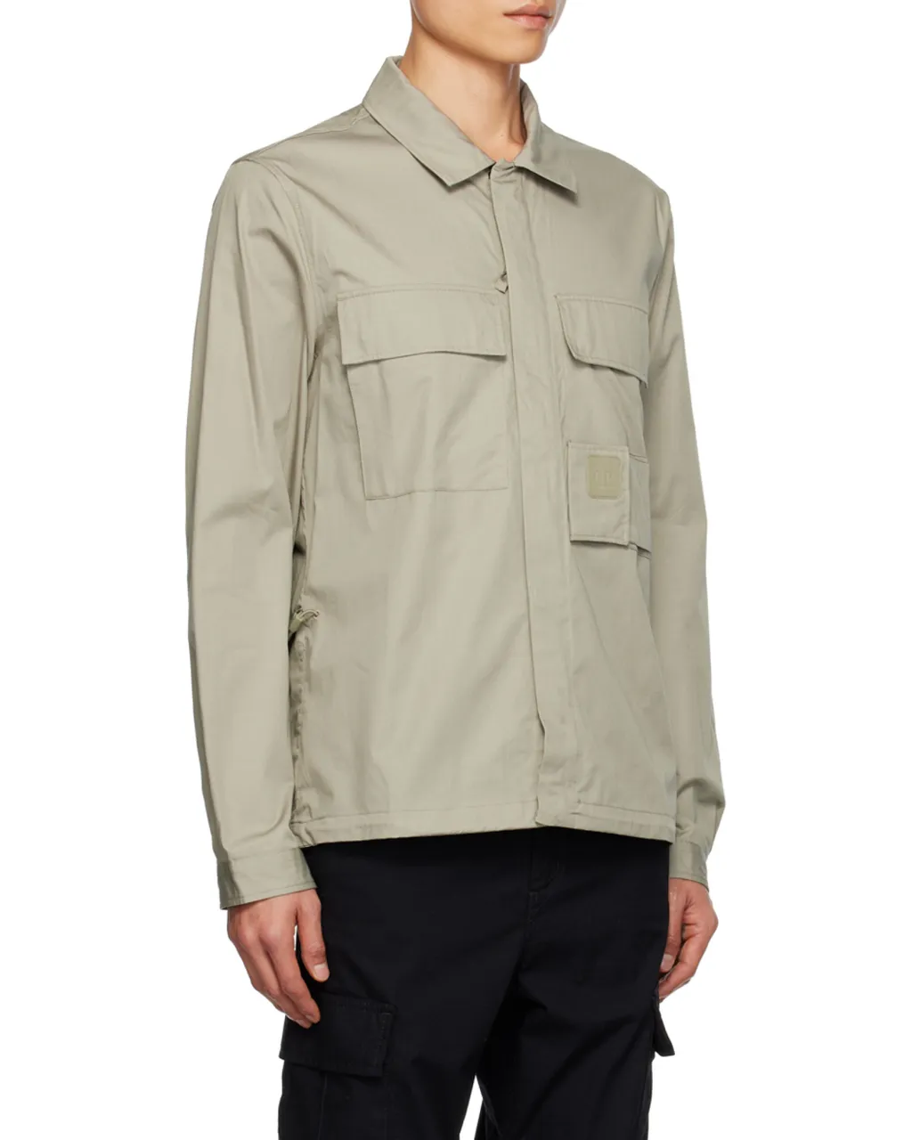 Zip-Up Cotton Shirt