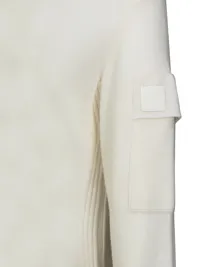 Logo-Patch Hooded Knitted Jumper