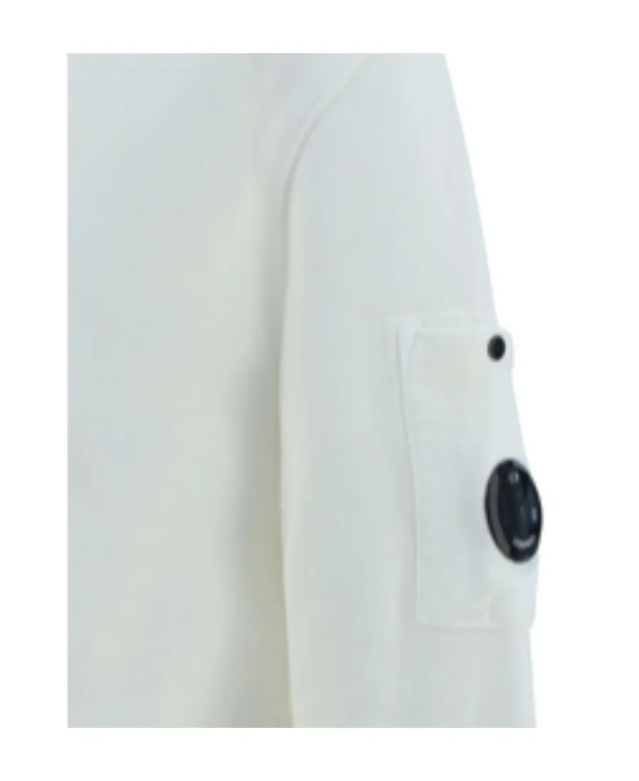 Logo Button Crewneck Sweatshirt