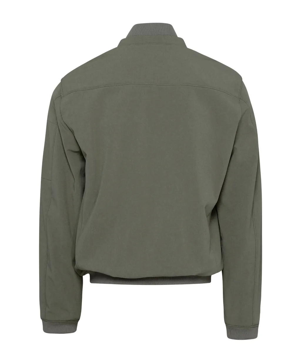 Lens-Detail Zip-Up Bomber Jacket