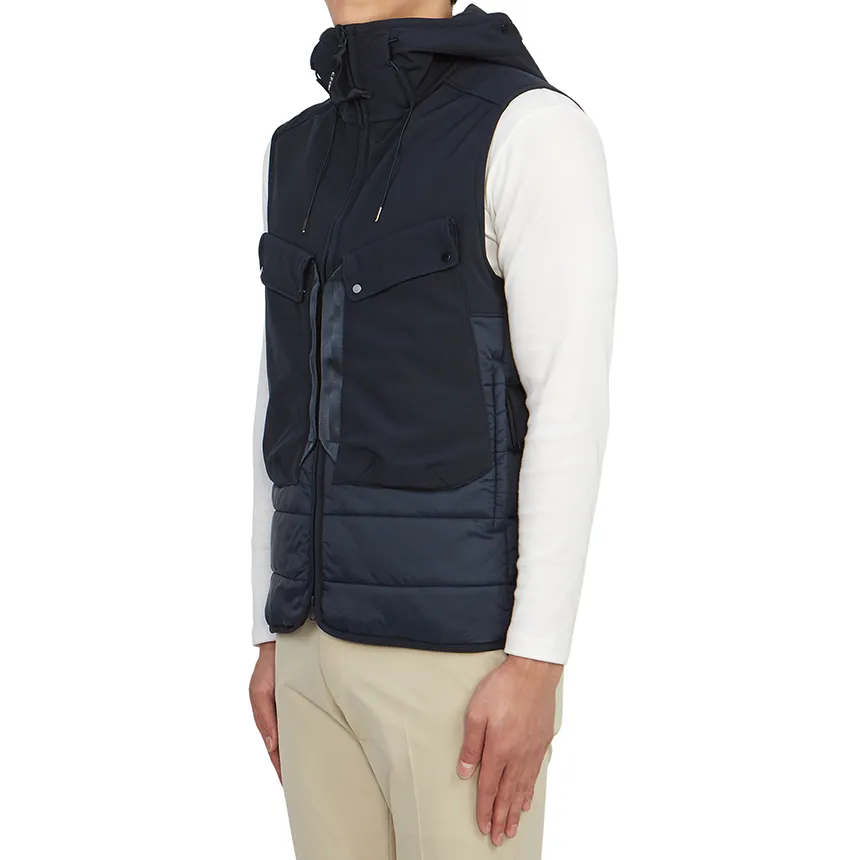 Panelled Hooded Gilet