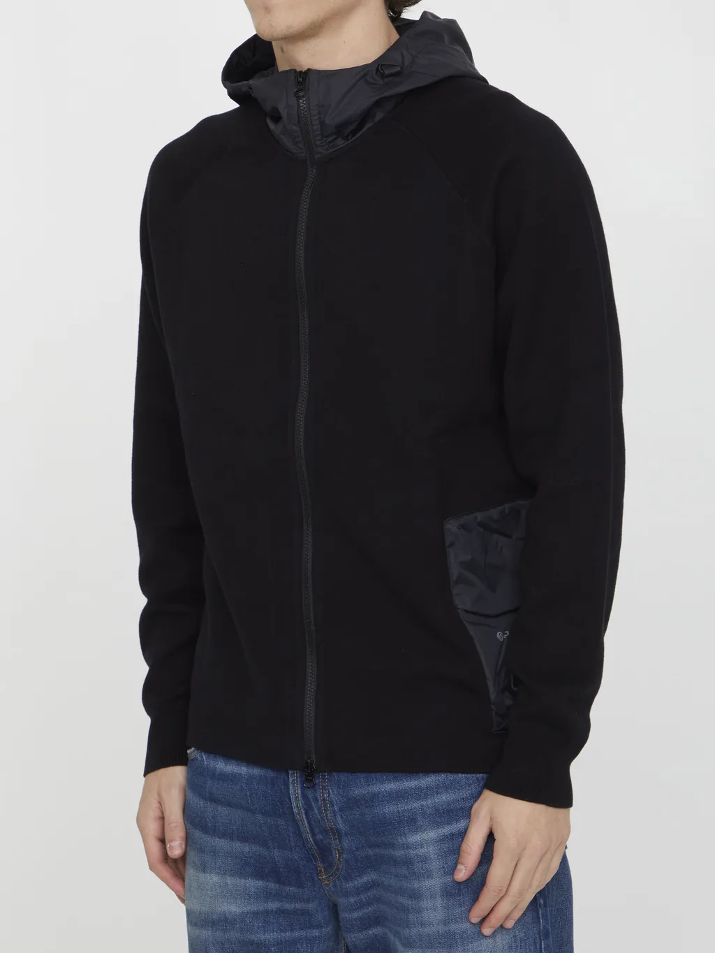Logo-Printed Zipped Fleece Hoodie