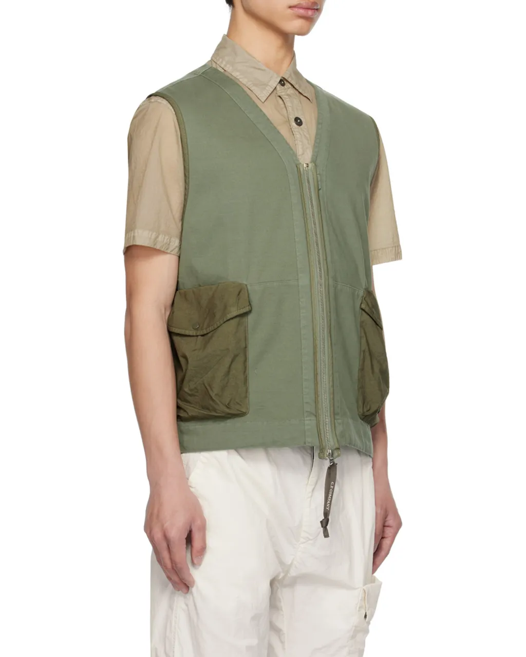 Cargo-Pocket V-Neck Vest