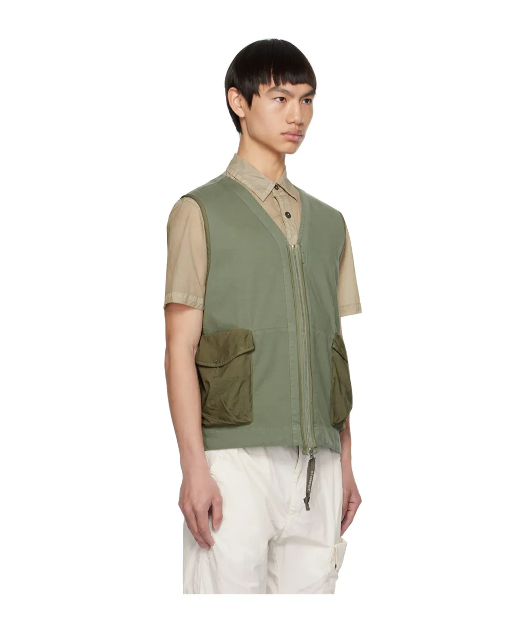 Cargo-Pocket V-Neck Vest