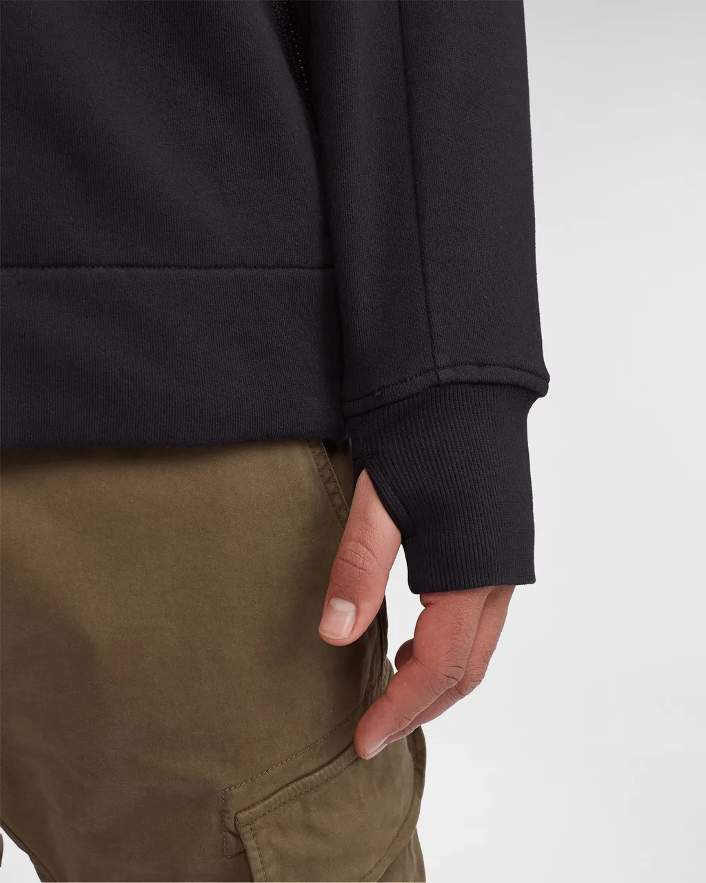 Logo-Printed Drawstring Zip-Up Hoodie