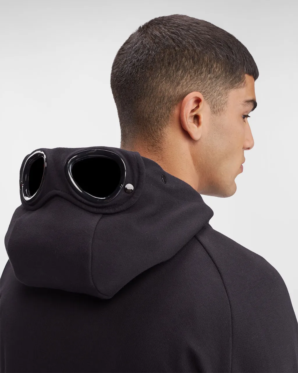 Logo-Printed Drawstring Zip-Up Hoodie