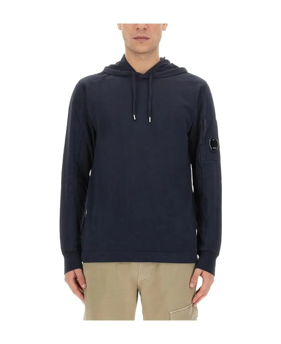 Lens-Detail Cotton Hoodie
