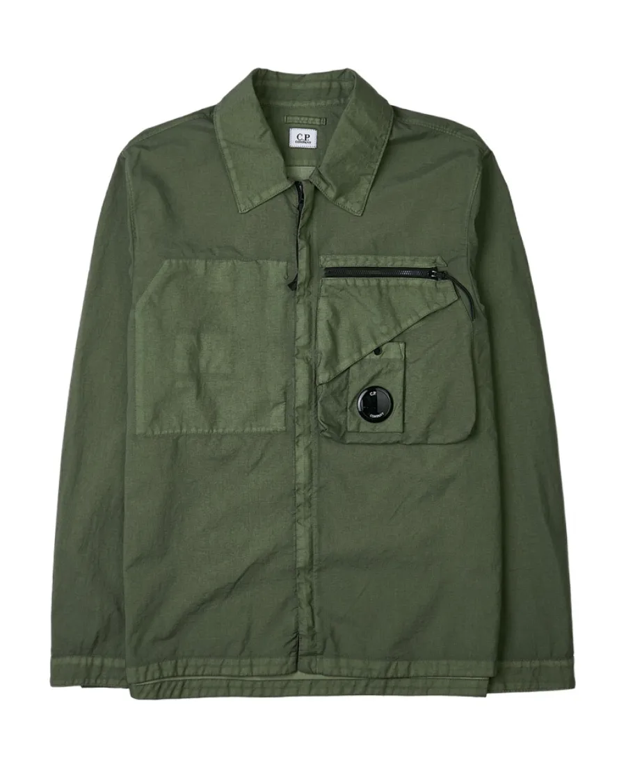 Logo-Patch Shirt Jacket