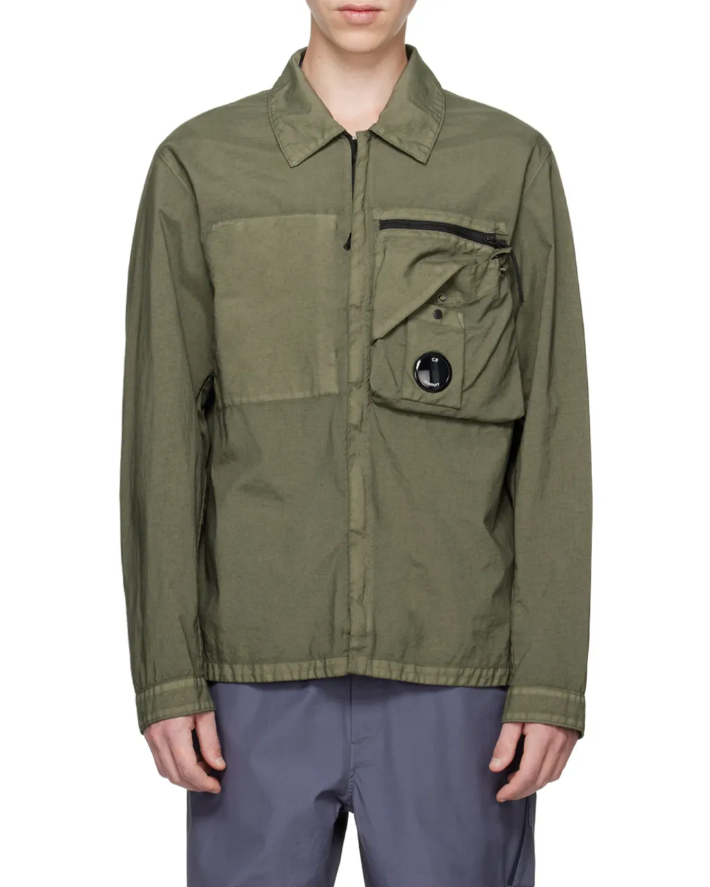 Logo-Patch Shirt Jacket