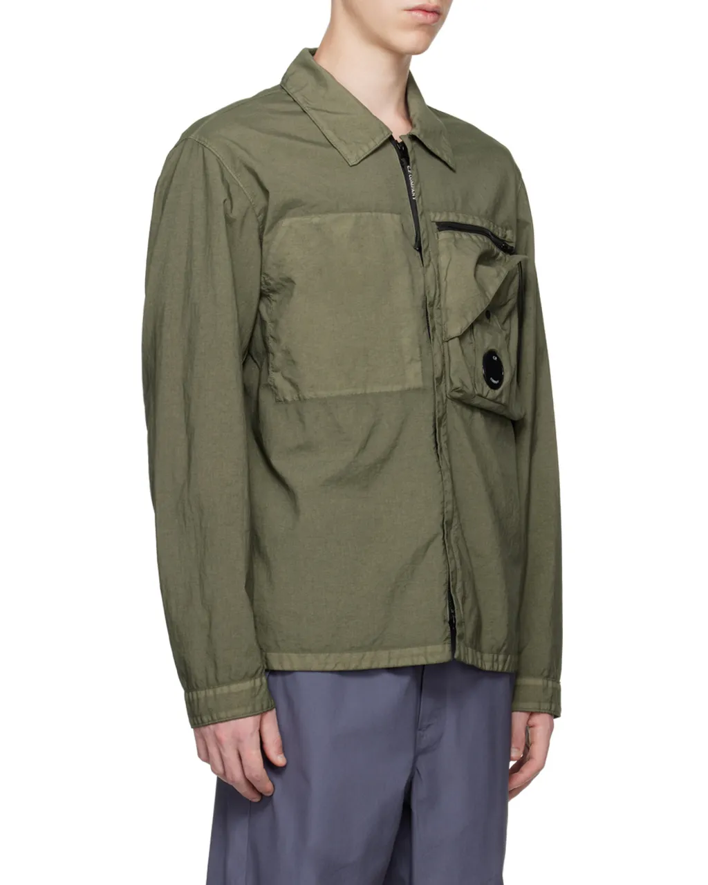 Logo-Patch Shirt Jacket