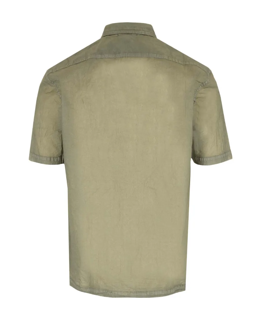 Light Microweave Laminated Multi-Pockets Shirt