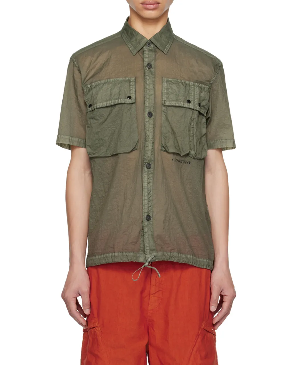 Light Microweave Laminated Multi-Pockets Shirt