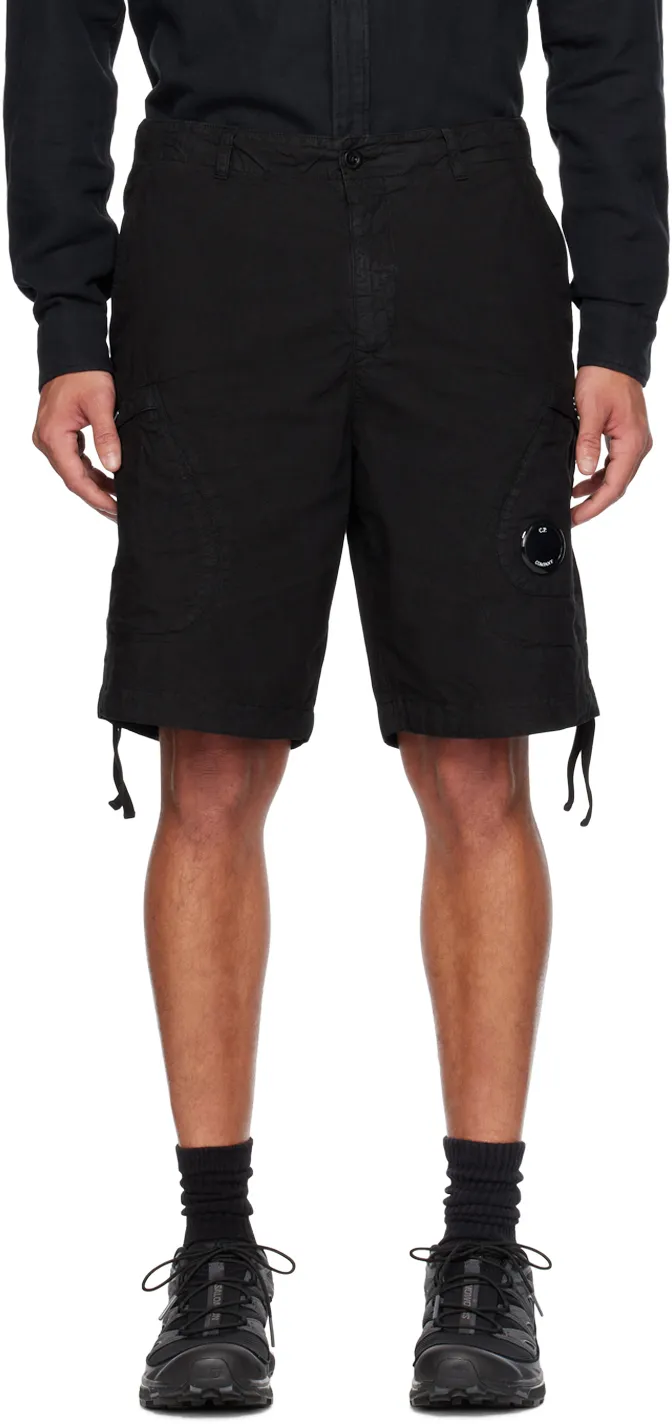 Logo-Patch Cotton Shorts