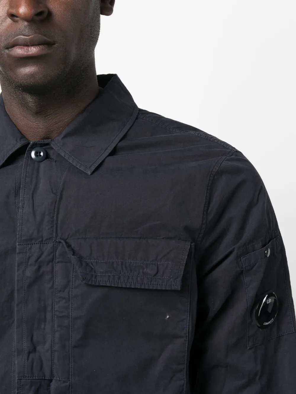 Logo Plaque Cotton Shirt