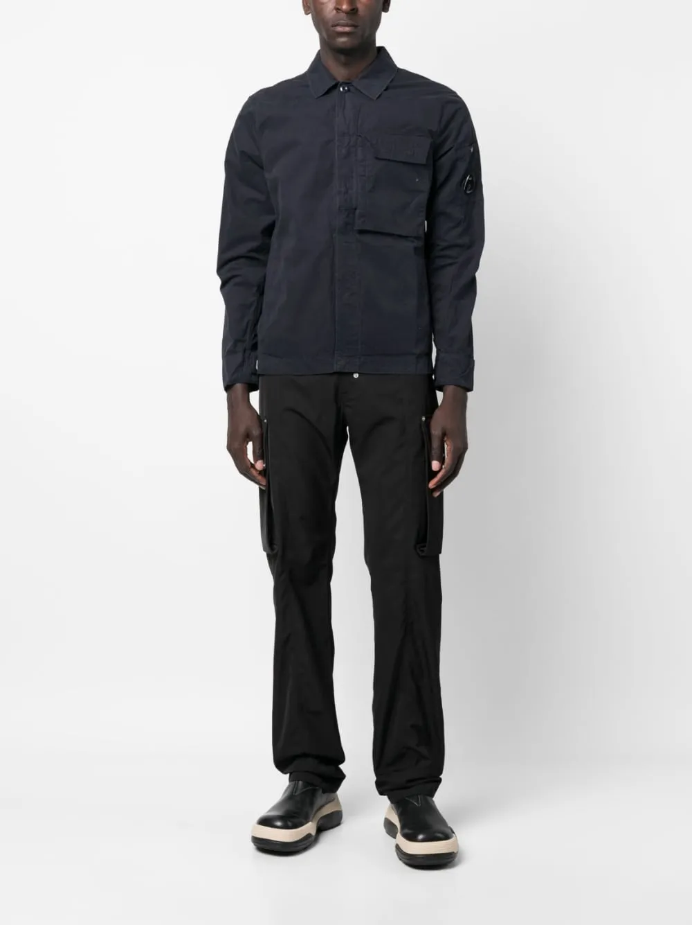 Logo Plaque Cotton Shirt