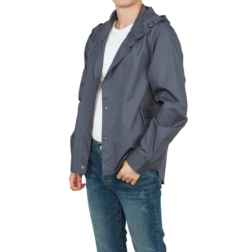 Hooded Cotton Shirt Jacket