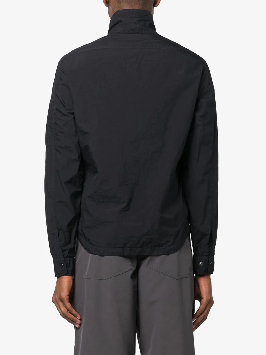 Logo-Patch Funnel Neck Jacket