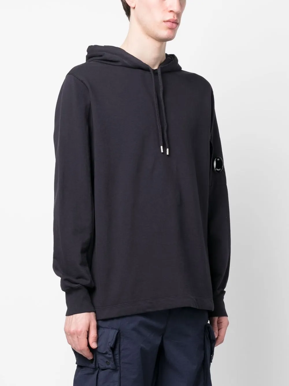 Logo-Patch Long-Sleeve Hoodie
