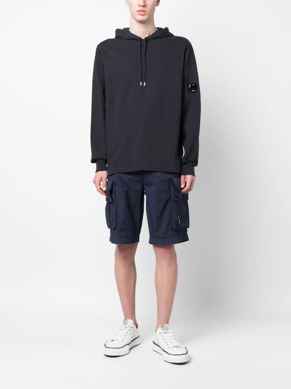 Logo-Patch Long-Sleeve Hoodie