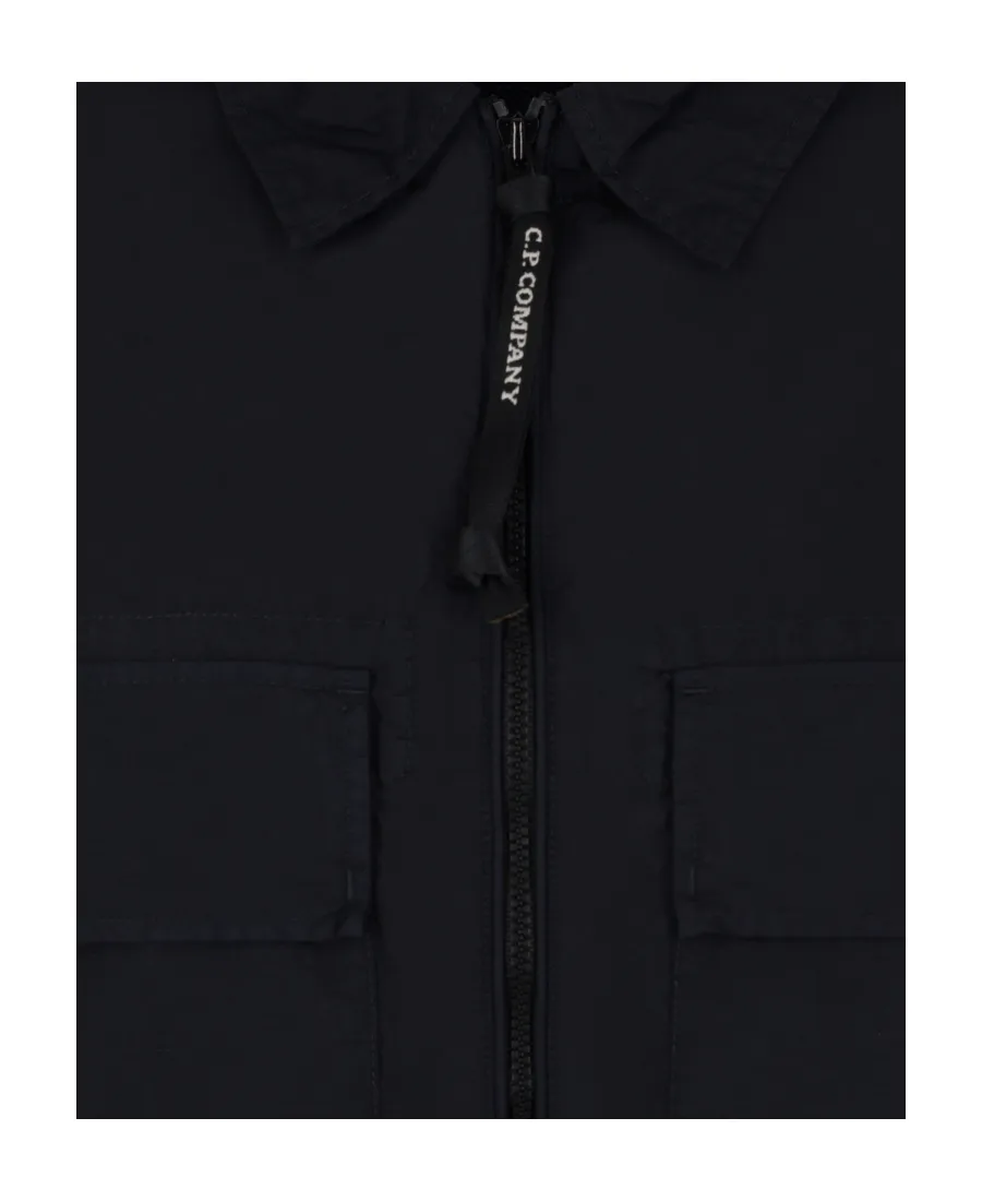 Logo-Plaque Shirt Jacket