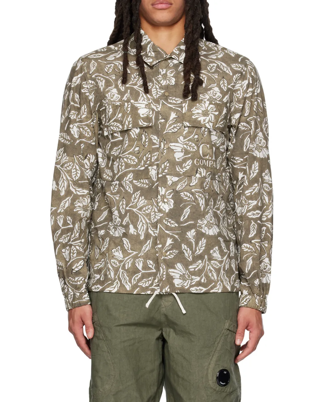 Floral-Embroidered Shirt