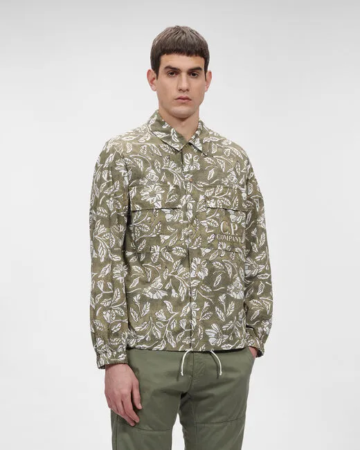 Floral-Embroidered Shirt
