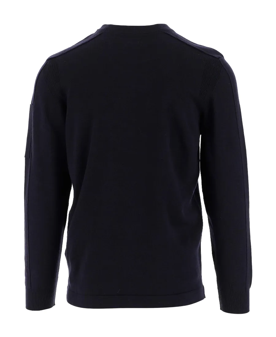 Lens-Detail Knitted Sweater