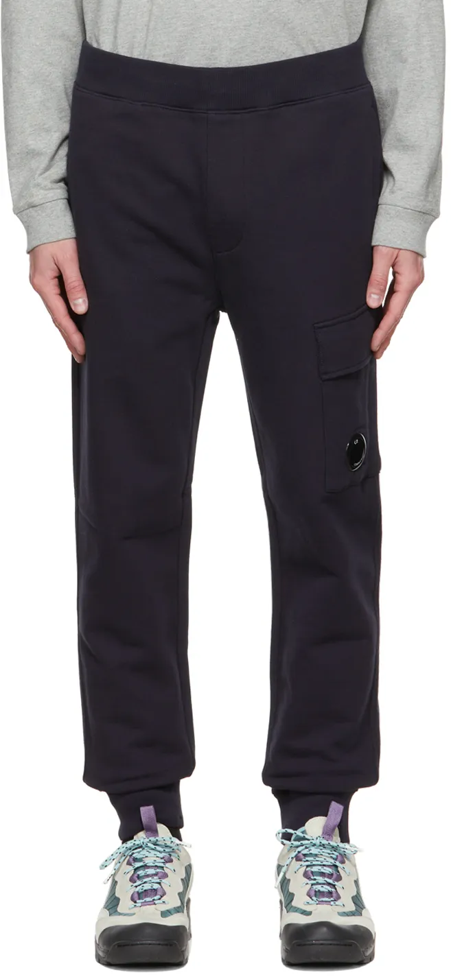 Lens-Detail Cargo Sweatpants