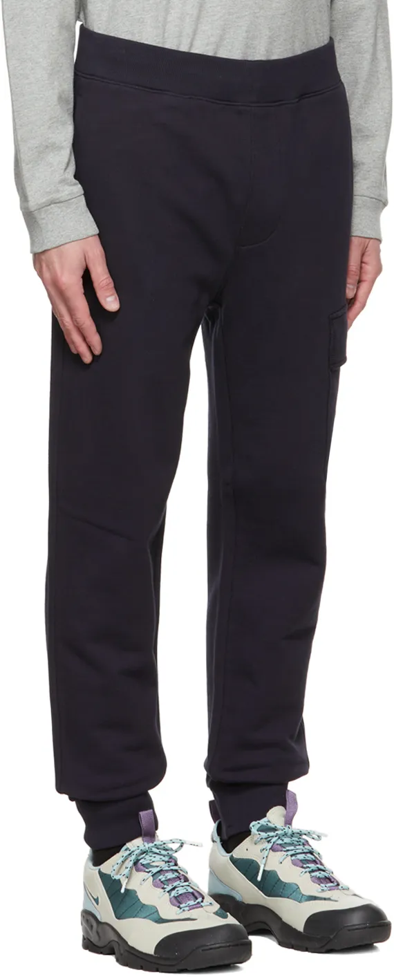 Lens-Detail Cargo Sweatpants