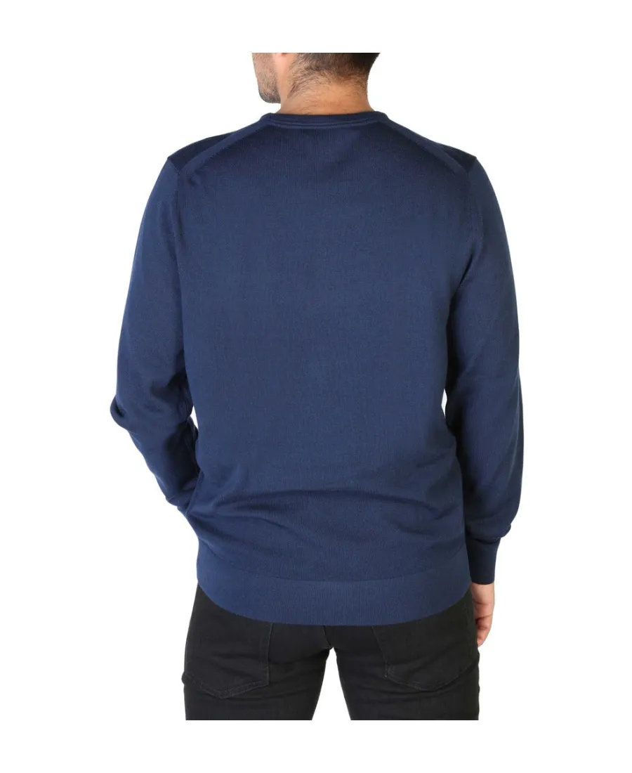 Logo Round Neck Woolen Sweater