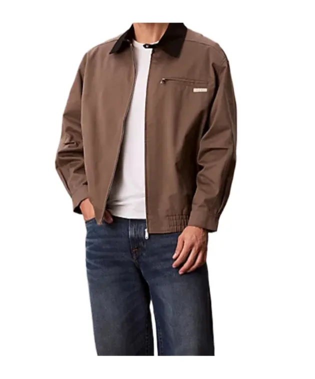 Relaxed Cotton Twill Blouson Jacket