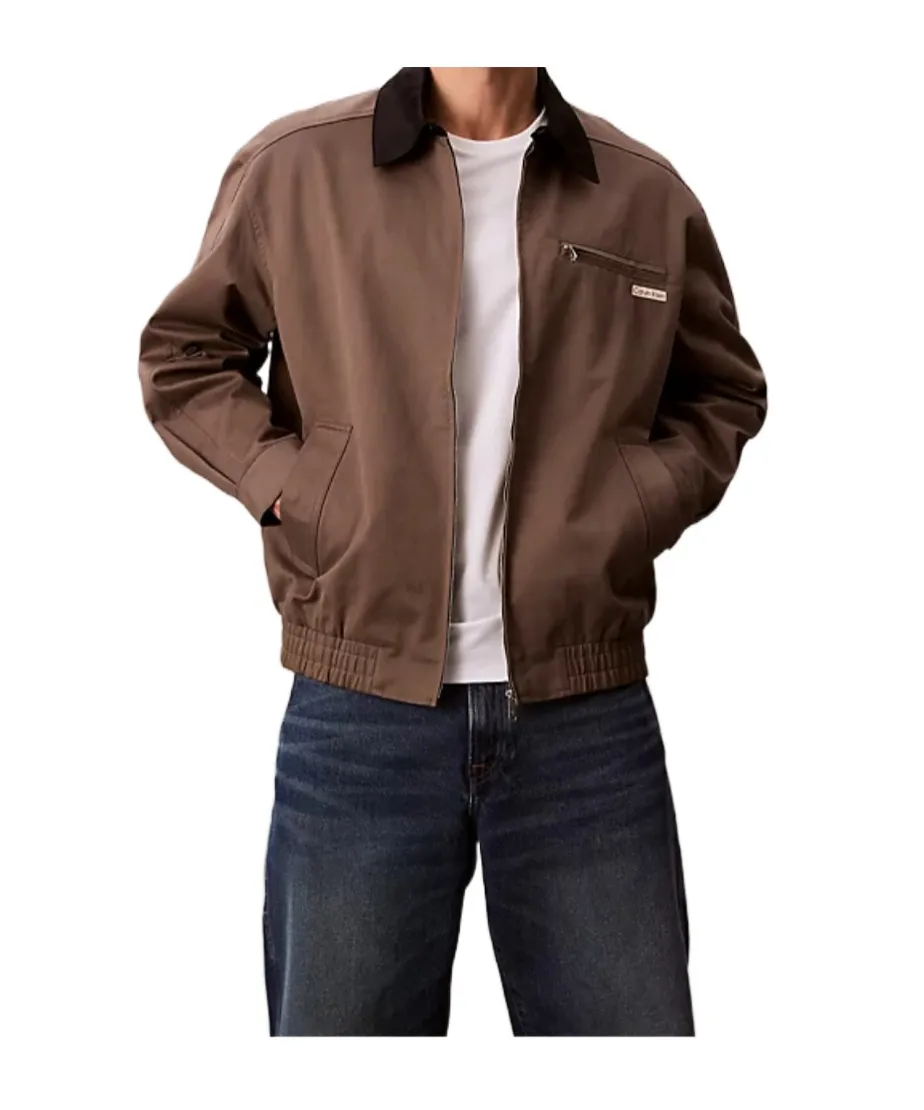 Relaxed Cotton Twill Blouson Jacket