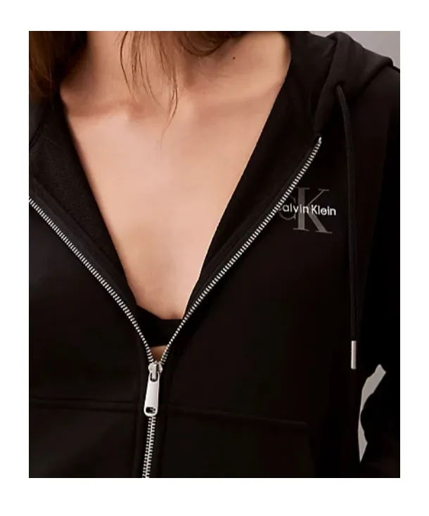 Monogram Zip Up Hoodie