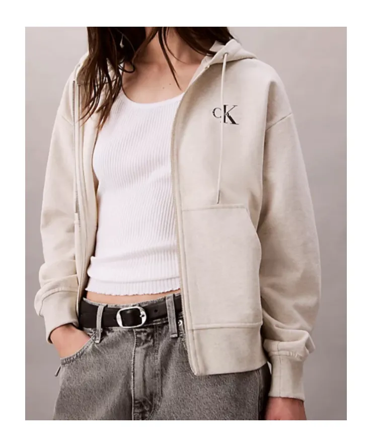 Monogram Zip Up Hoodie