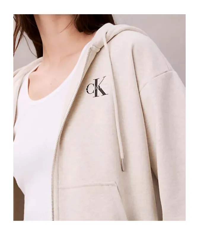Monogram Zip Up Hoodie