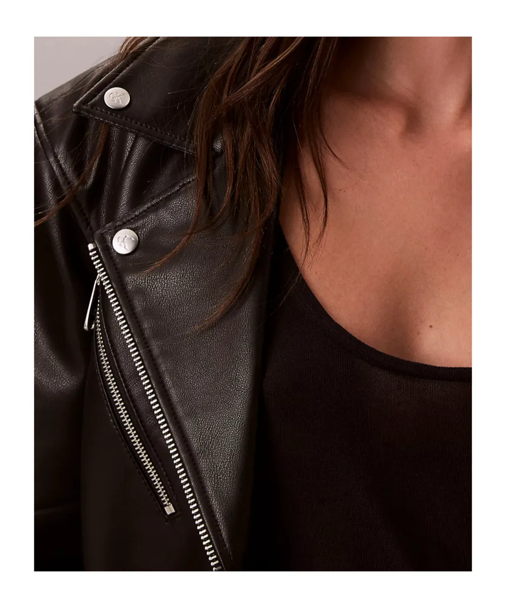 Faux Leather Biker Jacket