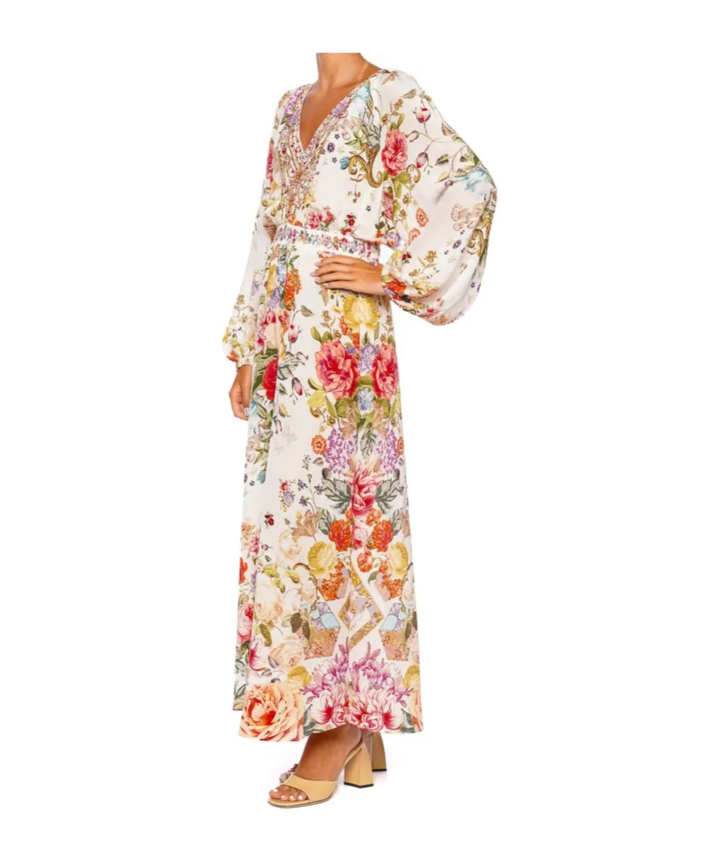 Shoulder-Inserted Pleated Dress